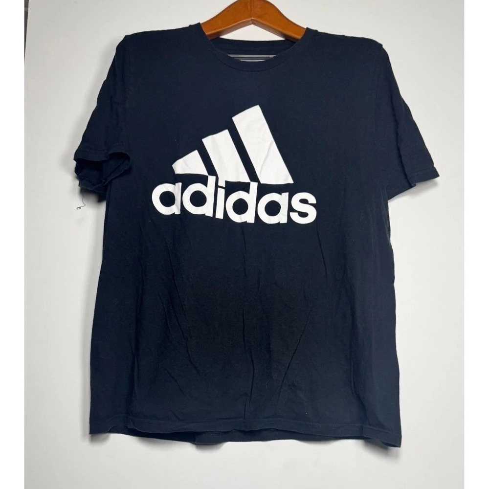Adidas Amplifier Badge of Sport T‎ Shirt Mens XL Blue Cotton Logo Regular Fit